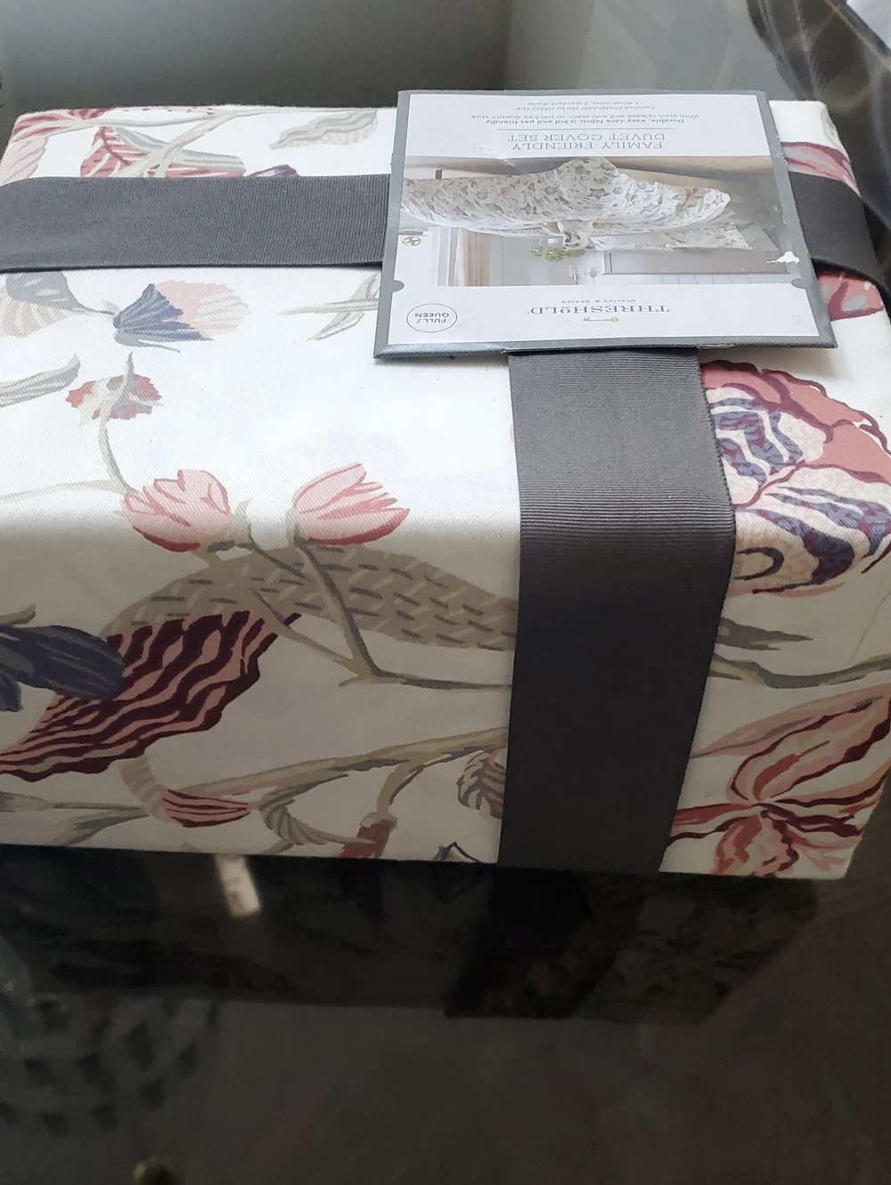 New Threshold Floral Duvet Cream/Rose/Mauve Full/Queen w/Shams